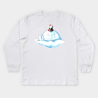 Home Sweet Igloo (South Pole) Kids Long Sleeve T-Shirt